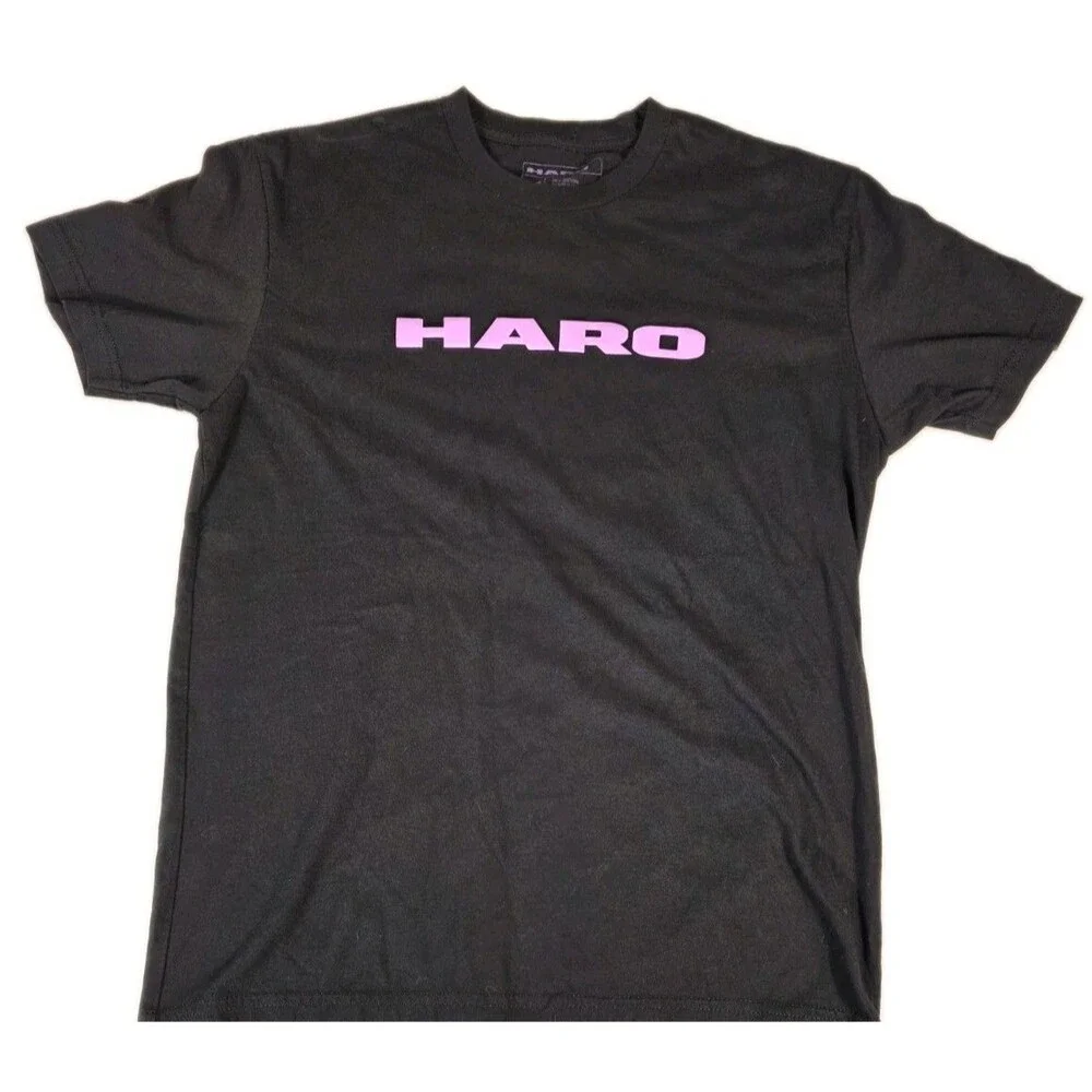 Haro Bikes Saguaro T Shirt BMX Freestyle Black Purple Mens Medium